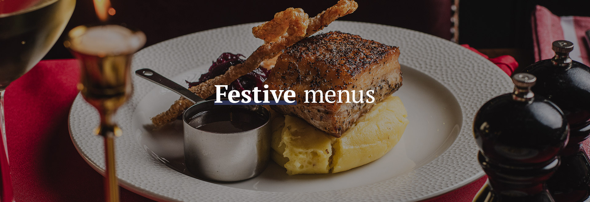 Christmas menu at The Island Queen